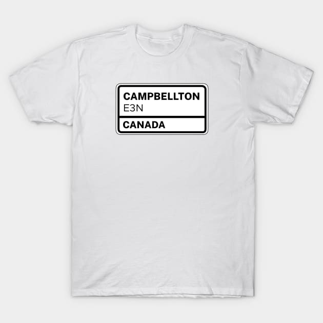 Campbellton	E3N Zip Code T-Shirt by Rajadrone